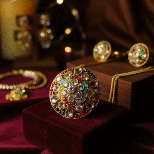 Royal Polki Kundan Multicolor Statement Ring