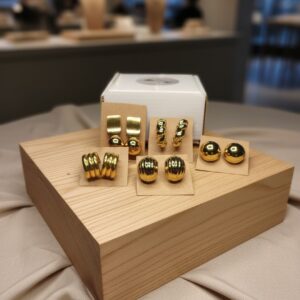 Women's Combo Pack of 6 Gold Plated Stud Earrings Set – Bold and Stylish Daily Wear Jewellery for Girls and Women