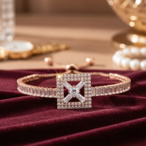 Luxury Rose Gold Diamond Bracelet for Women